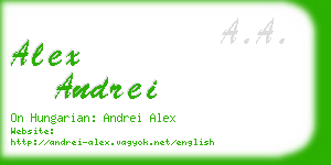 alex andrei business card